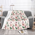 thumbnail image 2 of XMXT Throw Blanket, Cartoon Christmas Bells Design Machine Washable Blankets for Sofa, 80 x 60 inches, 2 of 9