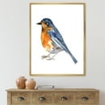 thumbnail image 2 of Designart 'Ancient Orange Bird' Traditional Framed Canvas Wall Art Print, 2 of 5