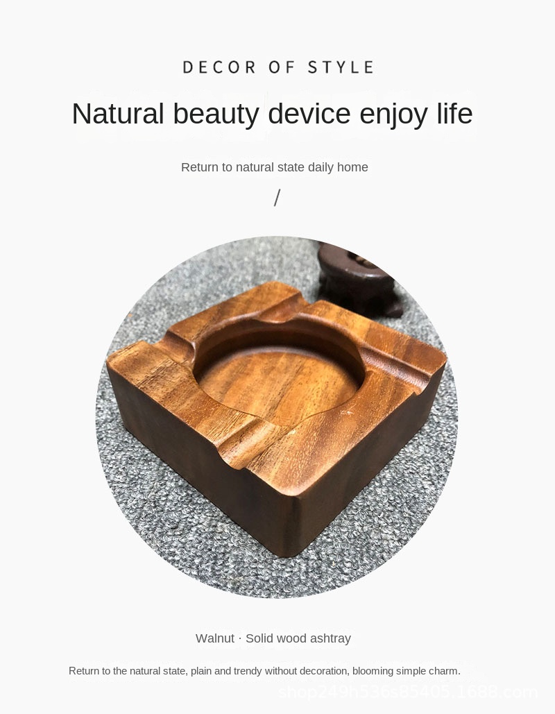 Cool Cigar Ashtrays for Outdoor or Indoor Homgreen Square Wooden