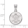 thumbnail image 2 of Sterling Silver Rh-Plated Logoart William And Mary Medium Disc Pendant (22 X 15) Made In United States ss006wma, 2 of 5