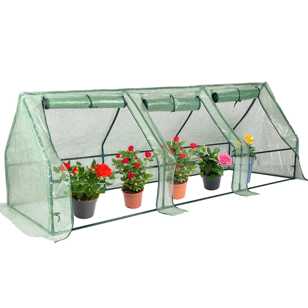 Yardmaker Mini Pop up Greenhouse with Clear PVC Cover for Gardening Plants Cold Frost Protection in Winter Indoor Outdoor Backyard Patio 27x27x31 