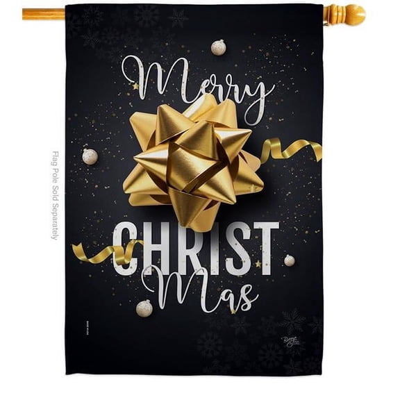 Breeze Decor H114225-BO Christmas Gifts House Flag Winter 28 x 40 in. Double-Sided Decorative Vertical Flags for Decoration Banner Garden Yard Gift