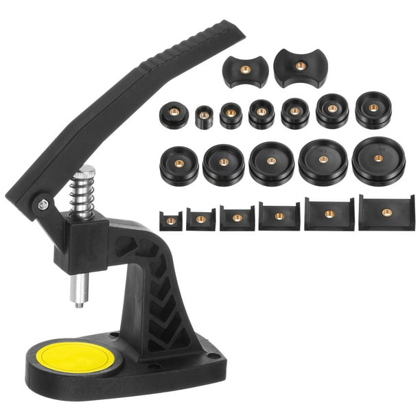 Conjunto de prensa de fondo de reloj Uxcell, herramienta de reparación de relojes con 20 troqueles moldeados, negro