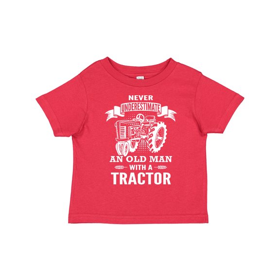Inktastic Old Man Tractor Boys Toddler T-Shirt