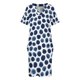 thumbnail image 4 of Vestido largo de noche para mujer con bolsillos sueltos y estampado de lunares de acuarela azul índigo/grande., 4 of 7