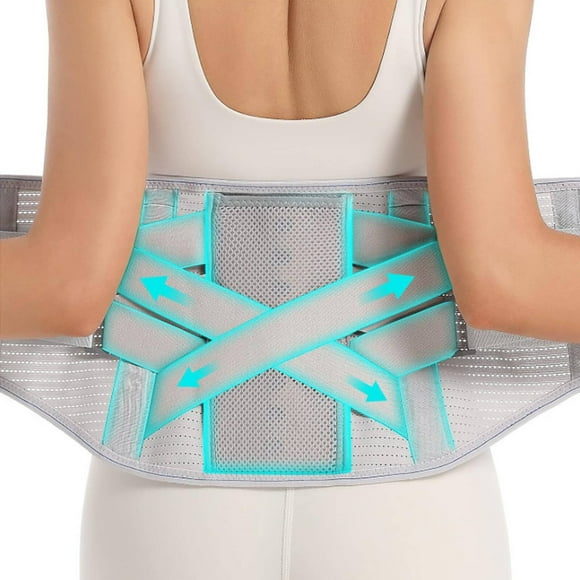 XIRQI Back Brace Breathable Aluminium Plate Support Back Brace for Men Lower Back Polyester Sciatica Pain Relief,XL