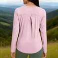 thumbnail image 4 of Timegard Womens Long Sleeve Tops Summer Casual Outdoor Active Sun Protection Crew Neck Workout Tunic Tops, 4 of 7