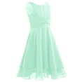 thumbnail image 2 of LiiYii Flower Girl Dress Kids Girls Sleeveless Wedding Evening Cocktail Party Dress Junior Bridesmaid Dress Mint Green 14, 2 of 7