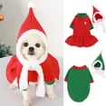 thumbnail image 1 of SPRING PARK 2Pcs/Set Christmas Dog Dress with Hat, Pet Cartoon Snowman Deer Decor Costume,Winter Dog Coat in Cold Weather, Cat Clothes for Small Dog, 1 of 7
