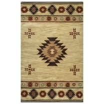Rizzy Rugs Southwest Area Rug SU2007 Khaki Petals Shapes 6' 6" x 9' 6" Rectangle
