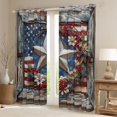 thumbnail image 2 of Homewish Texas Stars Black Out Curtains for Teens Boys Girls,Retro American Flag Curtains Pack of 2 (42x63 Each),Lodge Cabin Bedroom Curtains,Breathable Home Decor, 2 of 6