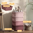 thumbnail image 3 of Qaba 4 Tier Kids Toy Organizer with 4 Plastic Storage Bins, Pink, 3 of 10