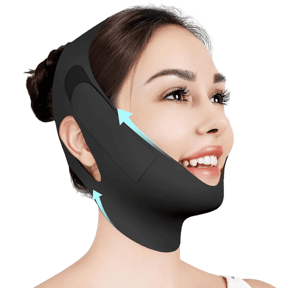 Prichor Chin Strap for Sleeping – Adjustable Jaw Strap – Breathable Comfort Fit – Black, Size M