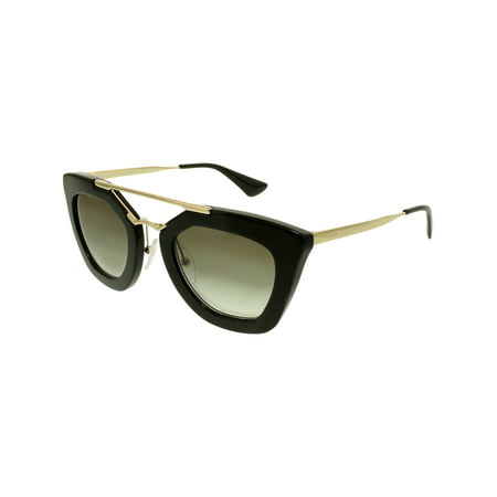 Prada Women's Gradient PR09QS-1AB0A7-49 Black Cat Eye Sunglasses
