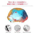 thumbnail image 5 of YFYANG Women's Double Waterproof Shower Cap, Abstract Watercolor Autumn Reusable Hair Cap for All Hair Styles and Head Sizes, 5 of 9