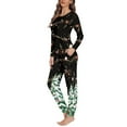 thumbnail image 3 of Renewold Xmas Trees Music Notes Sleepwear for Women Nightgown Christmas Pajamas for Family 2 PCS Softness Loungewear Ladies's Jogger Walking Outfits Size 5XL, 3 of 5