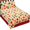 Collections Etc Ultra Soft Cascading Autumn Leaves Fleece Coverlet