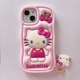 thumbnail image 1 of Funda de teléfono rosa Hello Kitty kt Cat para iphone Xr Xs 11 12 13 14 15Pro Max, novedad de 2023, 1 of 4