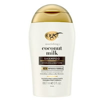 OGX Coconut Milk Nourishing Daily Shampoo, 3 fl oz, Travel Size