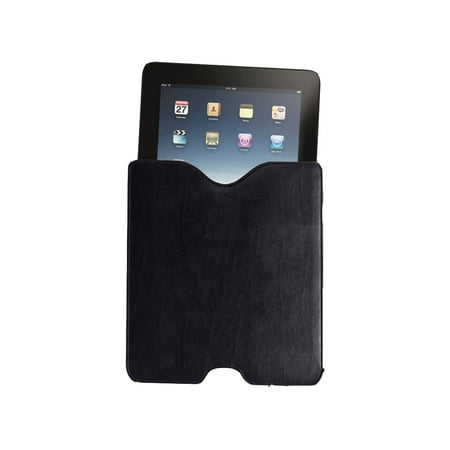 BLACK LUXURY CROC LEATHER IPAD SLEEVE