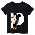 thumbnail image 3 of 2024 Nueva camiseta de verano con combinación de letras para niños de alta calidad Disney Mickey Mouse Font ABCDEF camiseta de manga corta para niños, 3 of 5