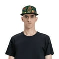 thumbnail image 3 of Flat Bill Trucker Hats for Women Men - Tropical Tribe Mask Adjustable Flat Baseball Cap Snapback Hats Dad Hats for Men, 3 of 7