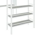 thumbnail image 5 of Twin Size Metal Loft Bed With 3 Shelf Layers And Desk - A Practical Stylish Bedroom Choice White 3-layer Shelves Optimize Your For A Better Life, 5 of 7