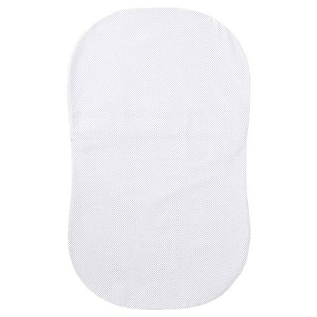 Halo Bassinest Fitted Sheet, 100% Cotton, Super Soft Bassinet Sheet for Baby Boys, Girls and Unisex, Breathable and Lightweight Mattress Pad Cover, Grey Pin Dot