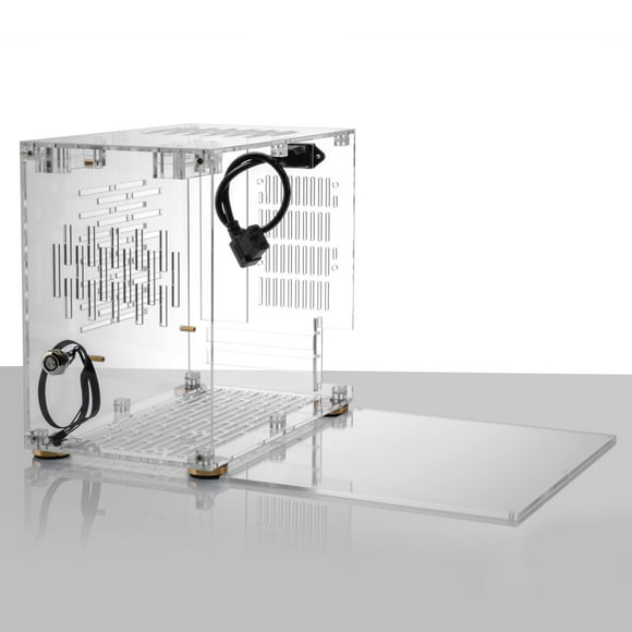 Computer Case, Metal Button Switch Computer Case Pc Case Gaming Pc Case With 360 Heat Dissipation ITX Chassis for Limited Spaces