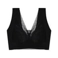 thumbnail image 4 of Bigersell Women Everyday Bra Deals Women Front Button Bra Training Bra Style R1580 V-Neck Pullover Bras Hook and Eye Bra Closure Women's Plus Size Sports Bras Womens Black 4XL, 4 of 4
