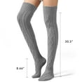 thumbnail image 3 of iOPQO Thigh High Stockings, Thigh High Leg Warmers, Warm Socks for Women, Winter Socks for Women, Long Leg Warmers, Gray One Size, 3 of 9