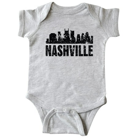 

Inktastic Nashville Skyline Grunge Gift Baby Boy or Baby Girl Bodysuit
