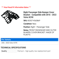 thumbnail image 2 of Right Passenger Side Bumper Cover Bracket - Compatible with 2016 - 2022 Volvo XC90 2017 2018 2019 2020 2021, 2 of 2