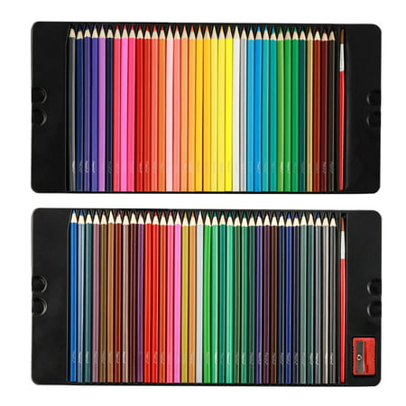 Magicfly Watercolor Pencils, 72 Colored Pencils Set Premier Soft Core with 2 Brushes and Metal Tin Case, Bonus Pencil