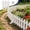 A, variant on Taicans White Plastic Garden Fence with Stakes,Decorative Border Fencing for Flower Beds Lawn Vegetable Garden,No Tool DIY Edging for Christmas Tree Outdoor Landscapes,6.6X7.8in/1Pcs