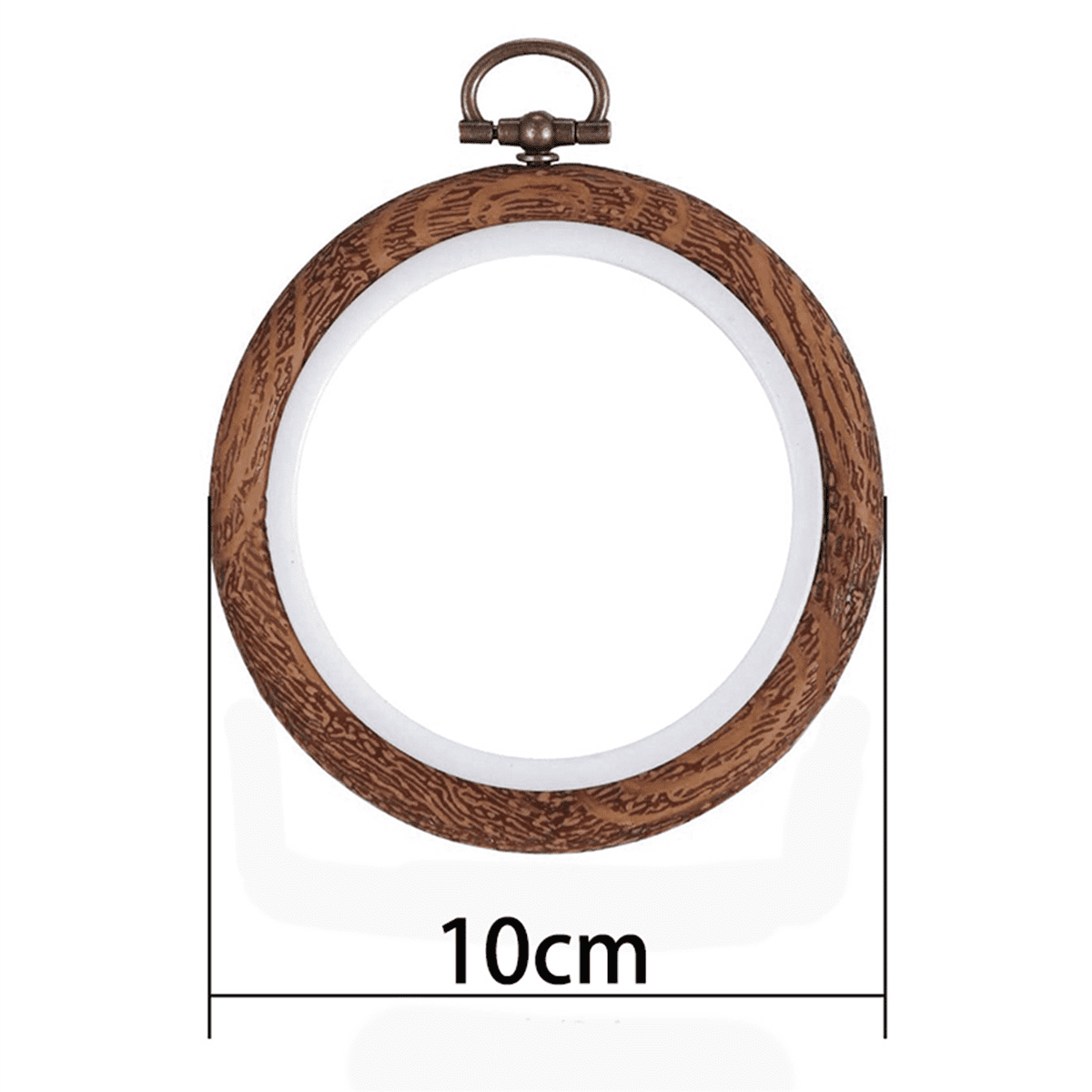 25Pcs Embroidery Hoops Imitated Wood Embroidery Circle Round Display Frame Circle for Art Craft Sewing and Hanging