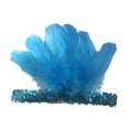 thumbnail image 4 of Diadema de plumas decorativa para fiesta, baile, escenario, espectáculo, cosplay Azul, 4 of 9