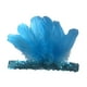 thumbnail image 4 of Diadema de plumas para disfraz, escenario, espectáculo, festival, carnaval, Halloween Azul, 4 of 9