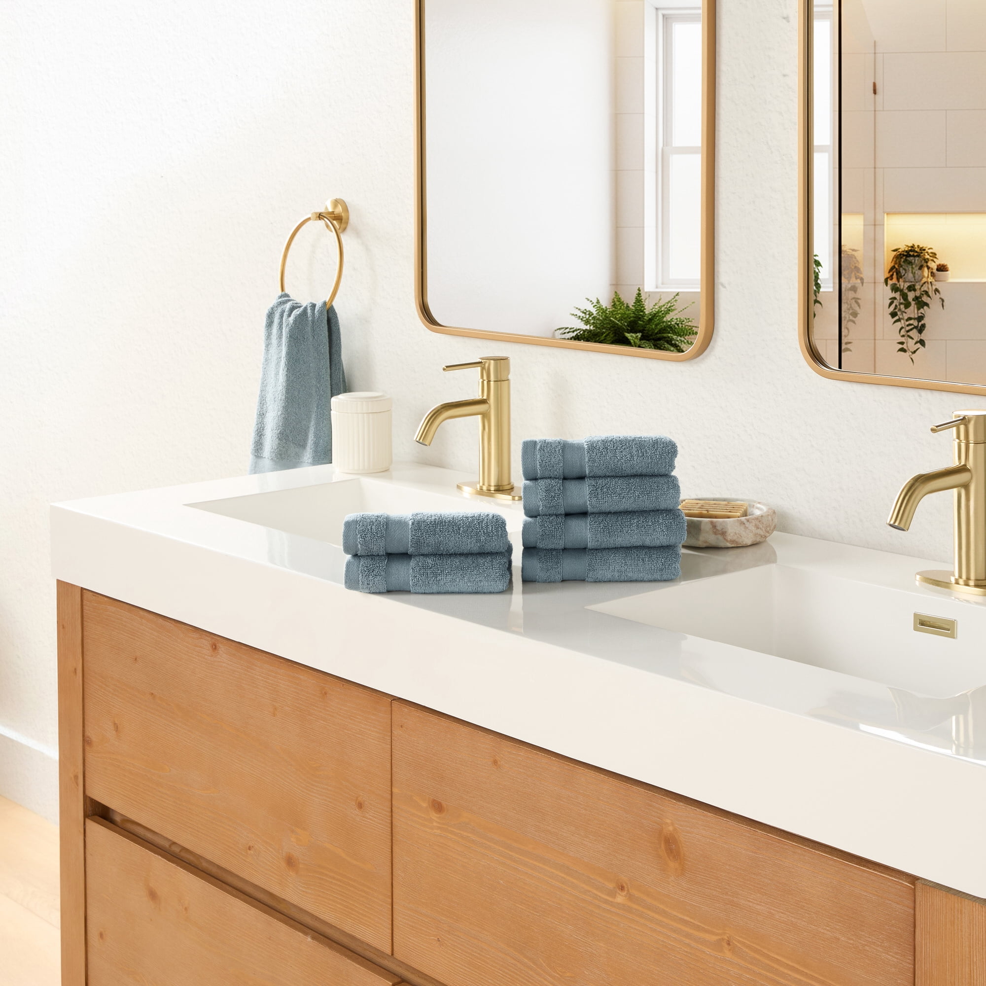 Hotel-Quality Bath, Hand and Wash Towel Sets - 100% Ring Spun Cotton, Ultra Plush, Absorbent