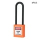 thumbnail image 3 of Kenally Paquete de 5 candados industriales Cerraduras de puertas de seguridad simples Juegos de bloqueo profesional Cerraduras para el hogar Herramientas y ferretería Orange Kenally TO001359-07B, 3 of 6