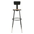 thumbnail image 3 of (Pack of 2) NPS 32 -39" Height Adjustable Heavy Duty Steel Stool With Backrest, Black, 3 of 3