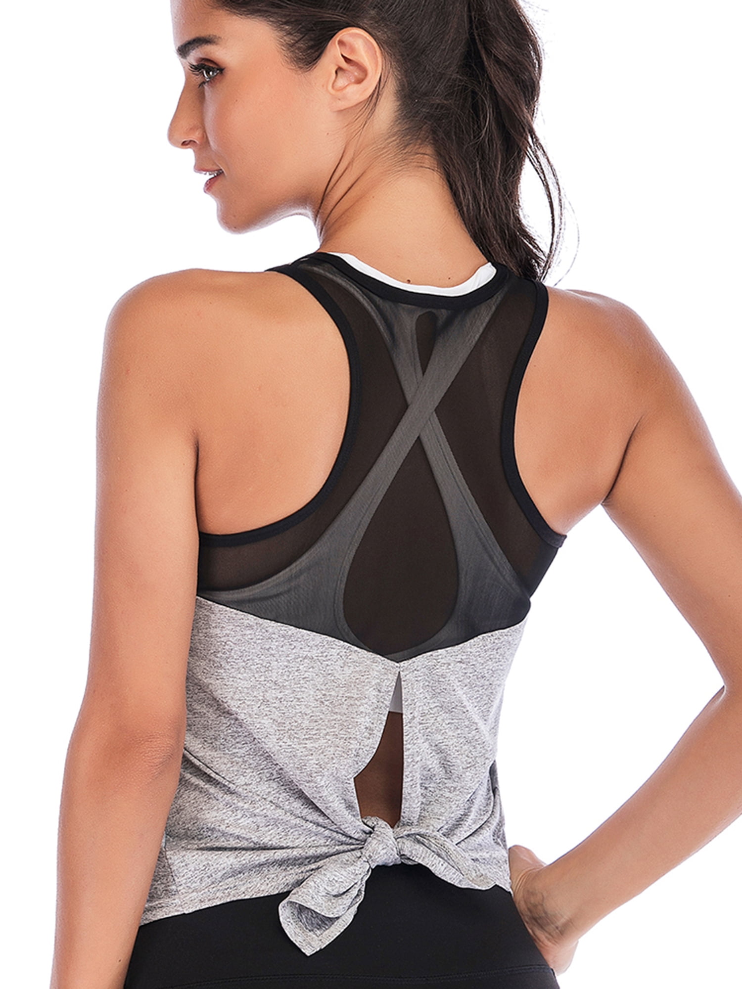 Workout Tank Tops Open Back