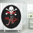 thumbnail image 1 of SUTTOM Pirate Jolly Roger Monogram Gu Initial Buccaneer Skull Crossbones Shower Curtain 60x72 inch, 1 of 1
