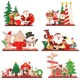 thumbnail image 2 of 2024 Christmas Wooden Ornaments Snowman Hut Wooden Plaque Terrace Santa Claus Tree Crafts Merry Christmas Decor for Home Xmas, 2 of 5