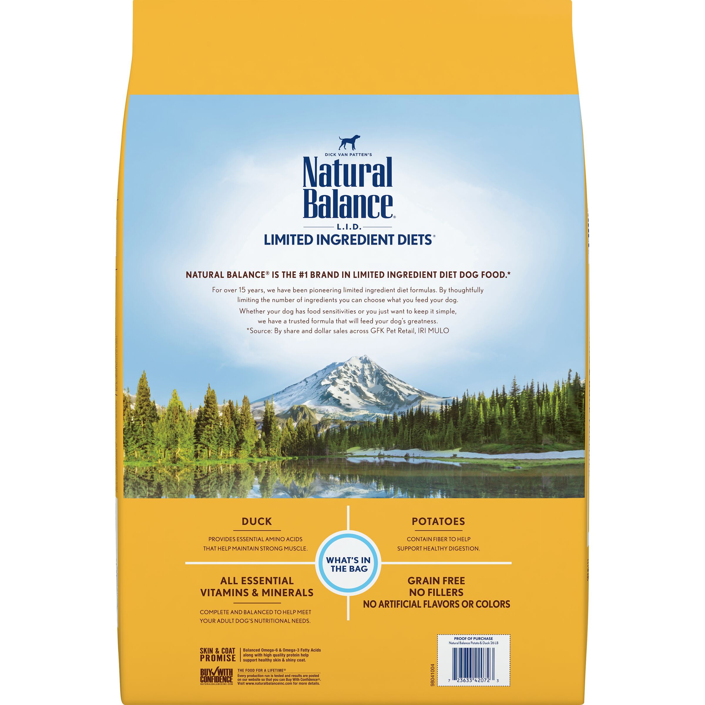 Natural Balance Limited Ingredient Diets Potato Duck Formula Dry Dog Food 26 Pounds Grain Free Walmart