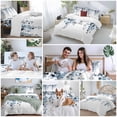 thumbnail image 5 of Spring Duvet Cover Set Queen Size, Watercolor Blue Eucalyptus Leaves Botanical Plant 4 Piece Soft Microfiber Bedding Set with 1 Duvet Cover, 1 Flat Sheet, 2 Pillowcases, 5 of 9