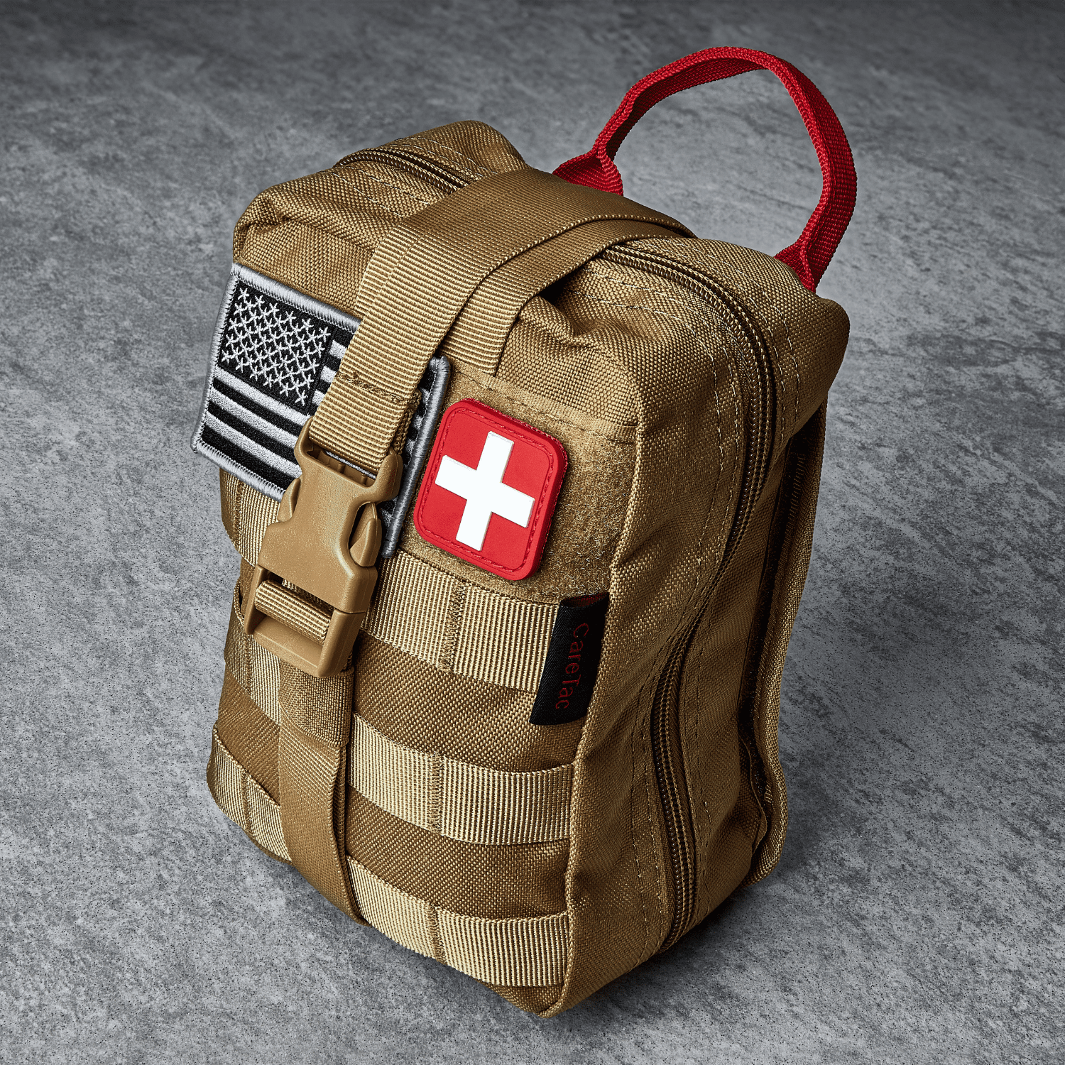 CareTac IFAK Trauma & First Aid Kit with CAT Gen 7 Tourniquet for Emergency Bleeding Control and Wound Care
