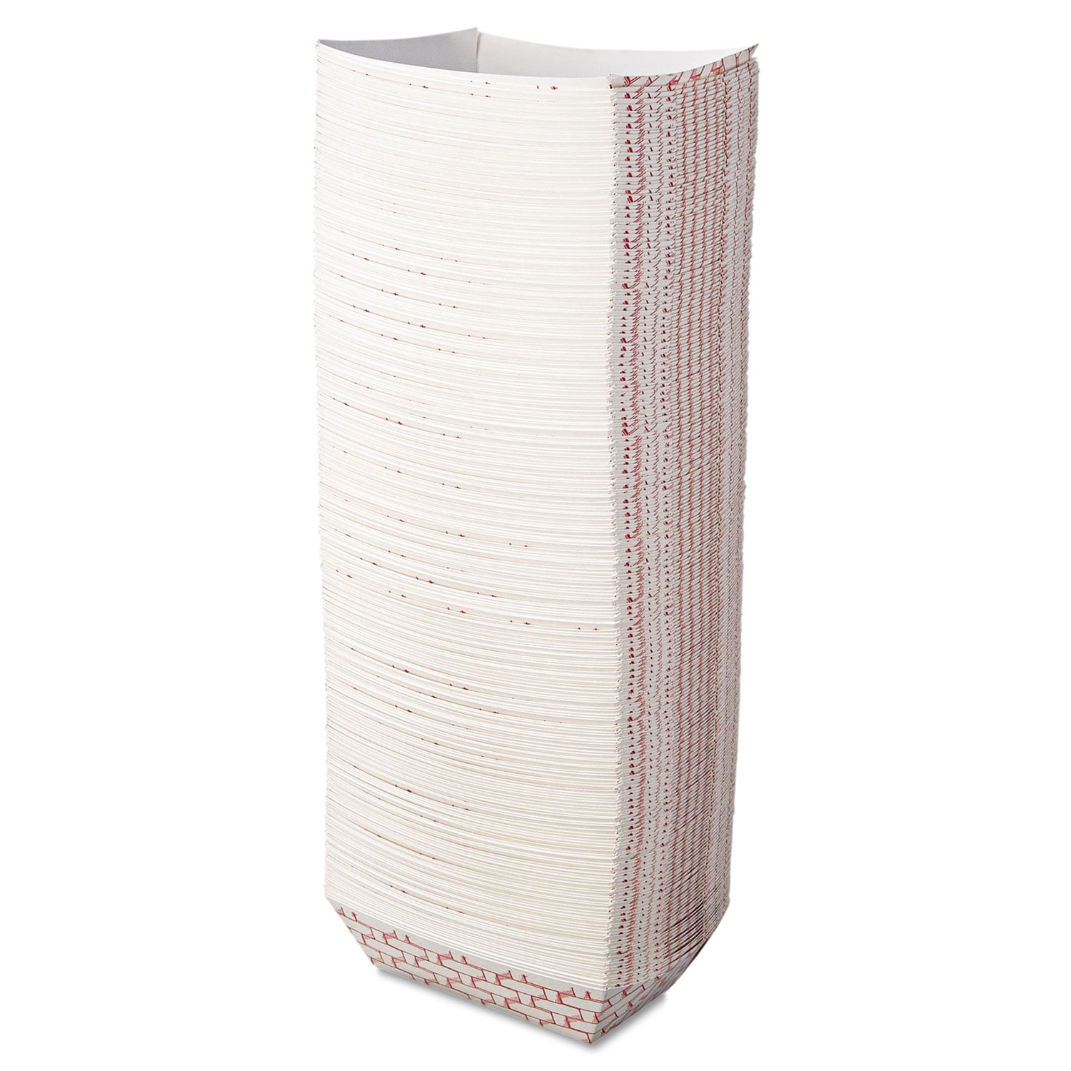 Boardwalk Paper Food Baskets, 2.5 Lb Capacity, Red/white, 500/carton Bwk30lag250