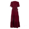 thumbnail image 2 of IWEMEK Womens Dress Wedding Guest Summer Dresses for Women 2025 Comfy Jacquard Cake Dress Solid Red Color Flowy Clothing, 2 of 5