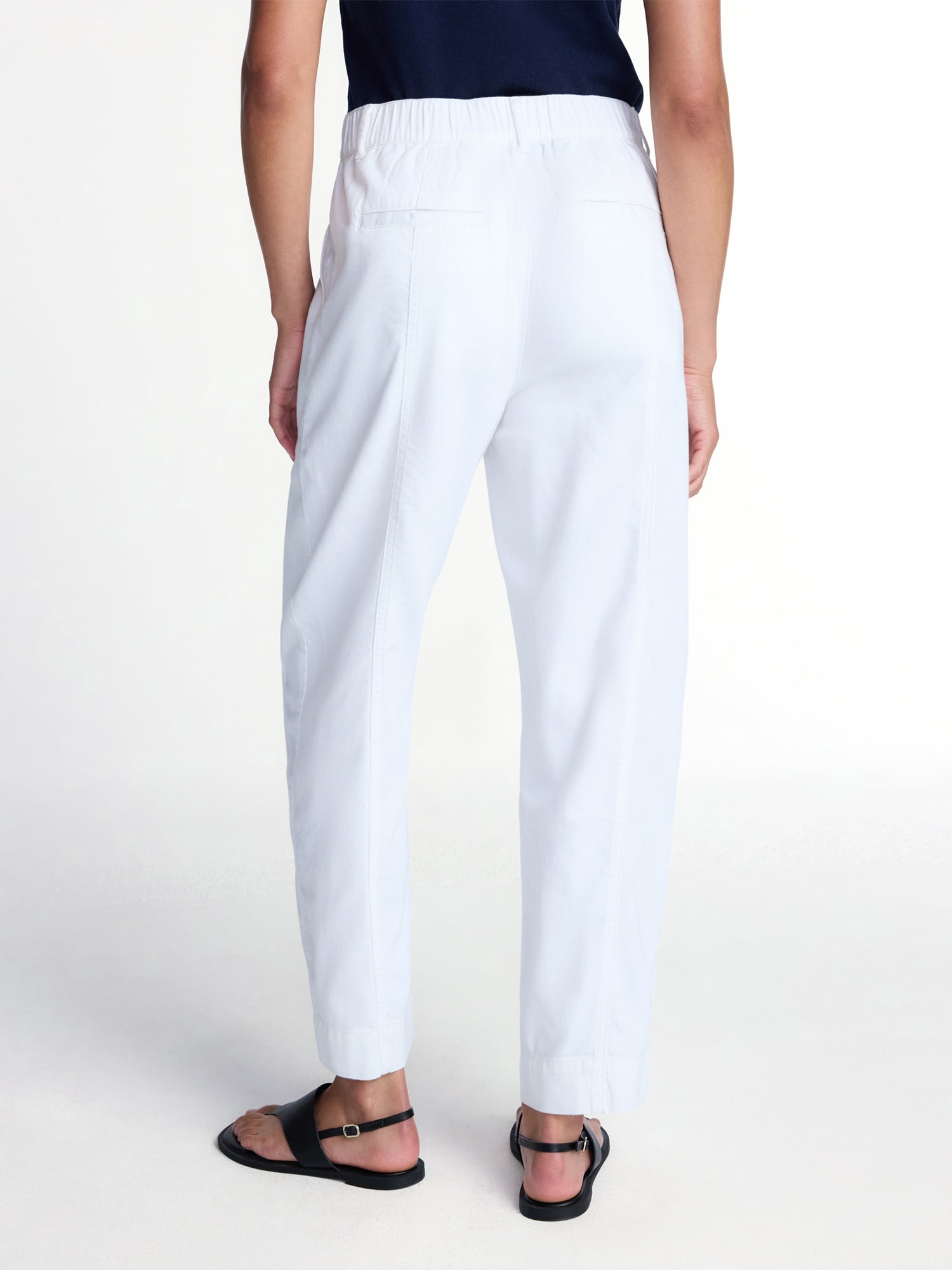 Time and Tru Women's High Rise Drapey Barrel Jeans, 28" Inseam, Sizes XS-XXXL